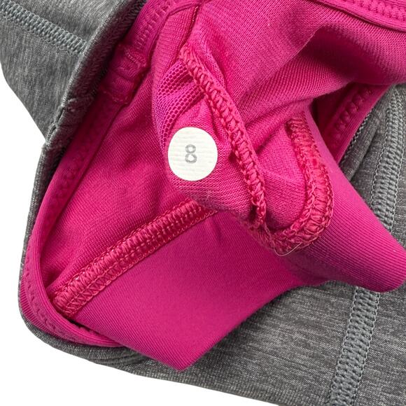 LULULEMON Inspiration Tank II Sz 8 Heathered Slate / Jewelled Magenta - Picture 6 of 6